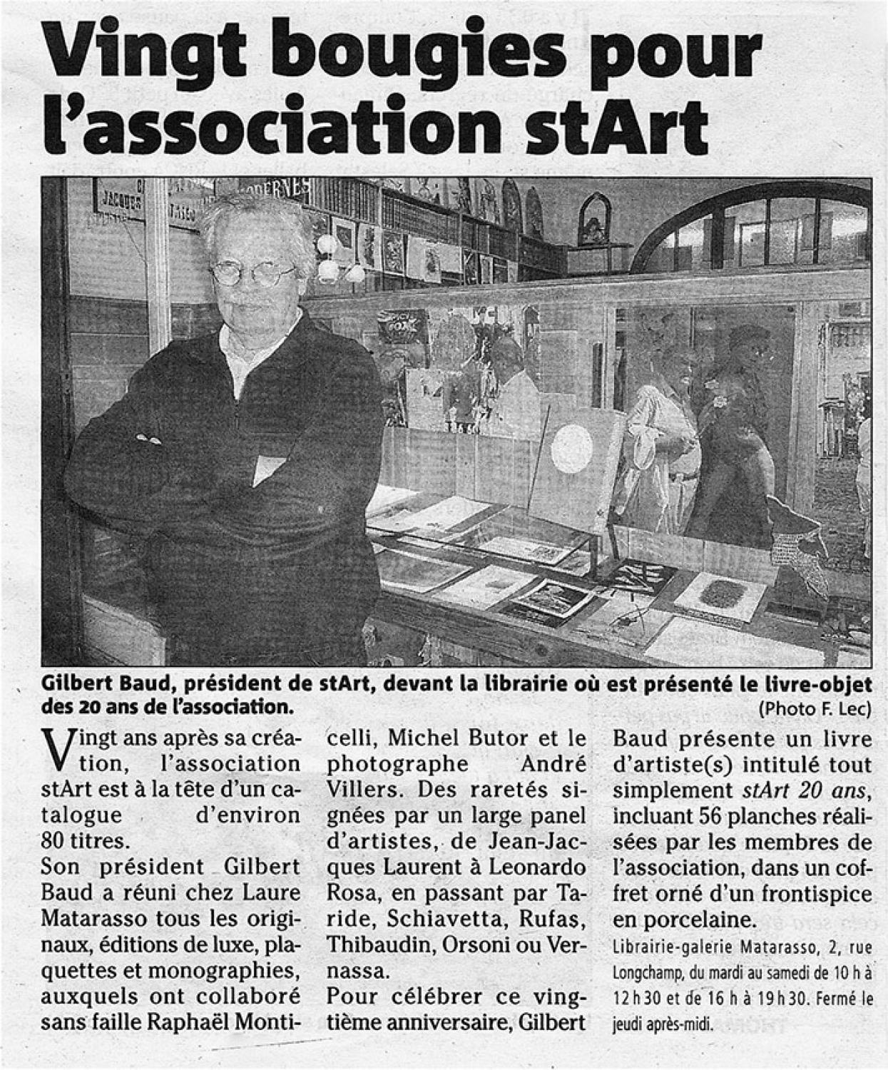 2010 Portfolio 20 ans de stArt Galerie Matarasso, Nice