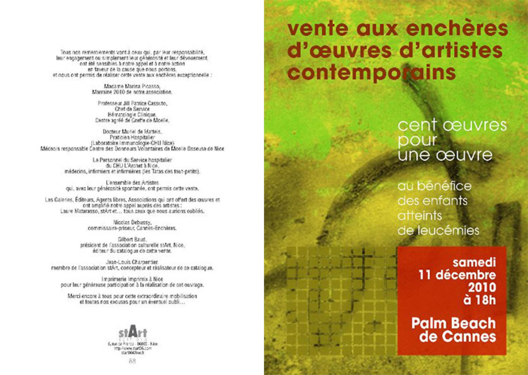 CATALOGUE : Vente aux enchères, Cannes 2010
