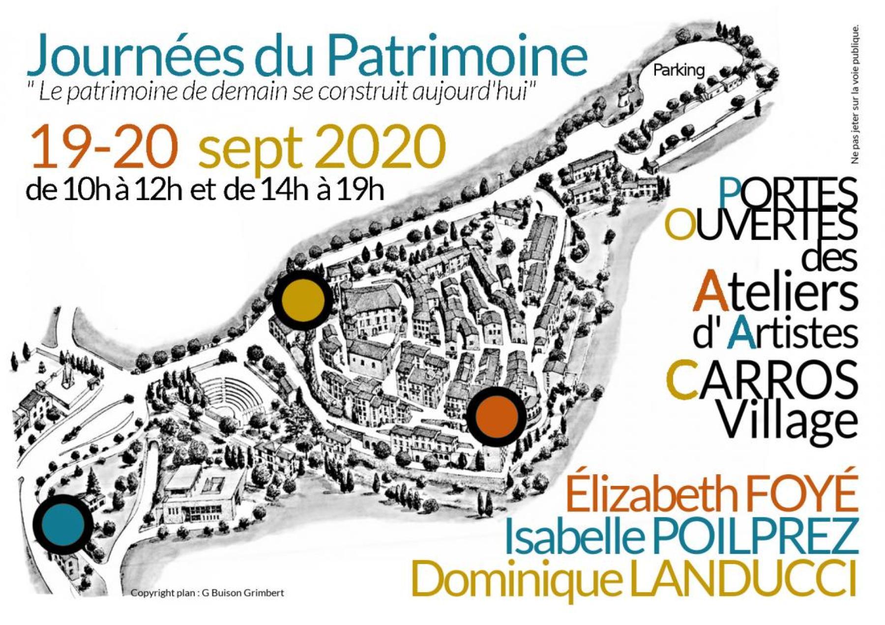 Visite des Ateliers d'Isabelle POILPREZ, de Dominique LANDUCCI  et d'Élizabeth FOYÉ, 2020