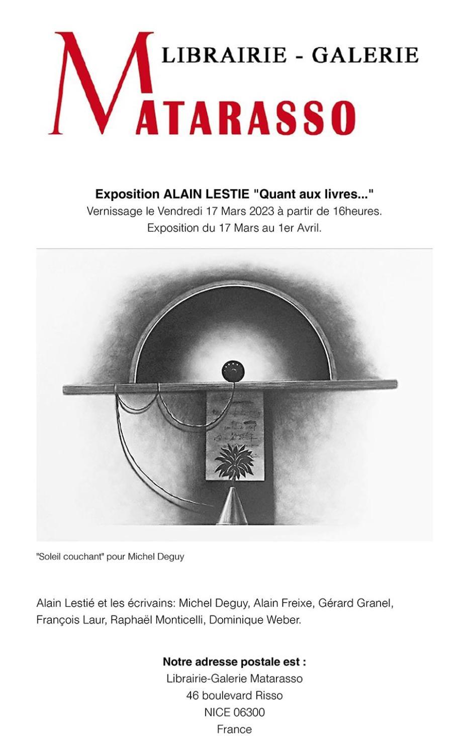 Librairie - Galerie MATARASSO : Exposition ALAIN LESTIÉ 