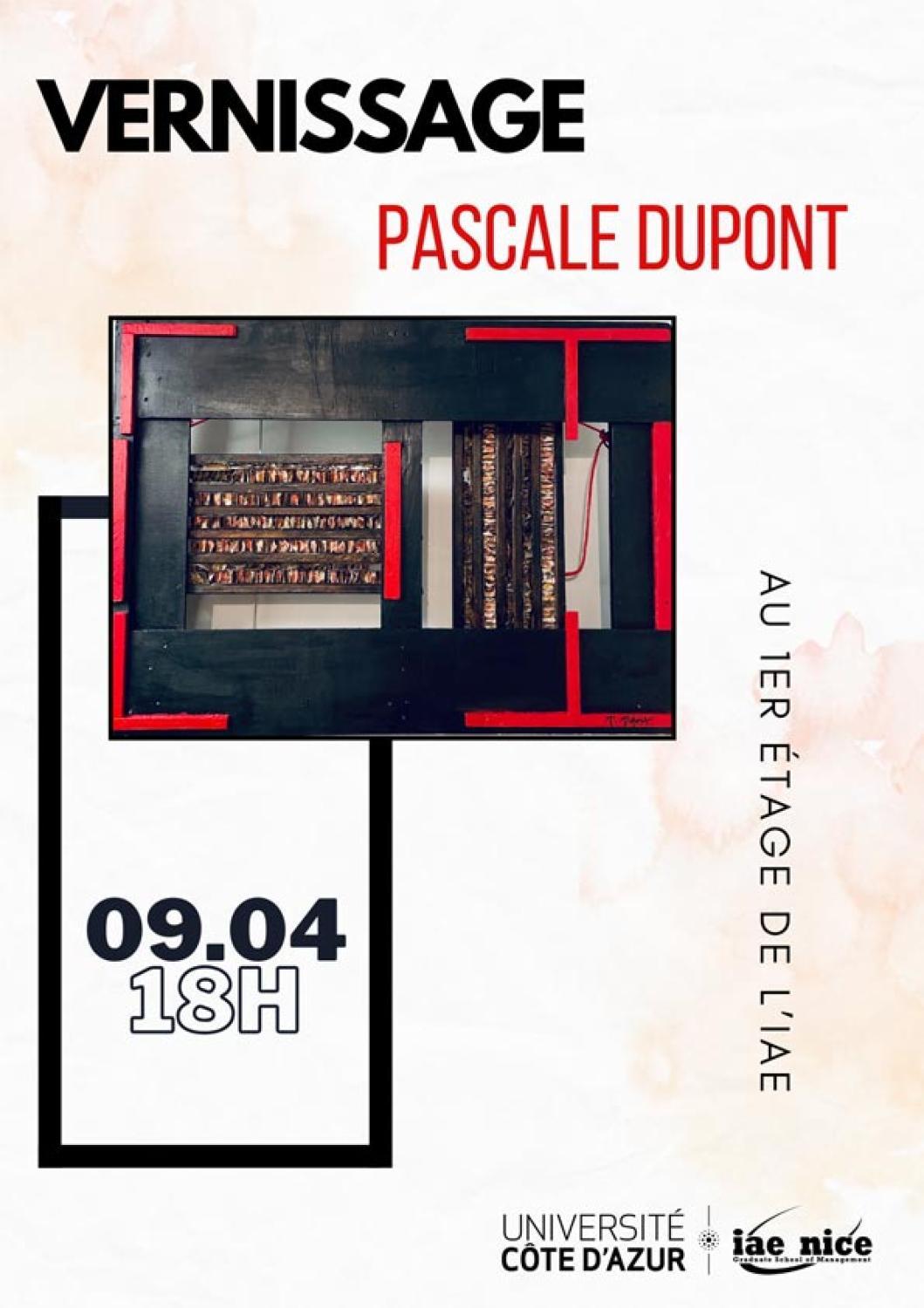 Pascale DUPONT : vernissage le 9 avril au campus de St Jean d'Angély , Nice.