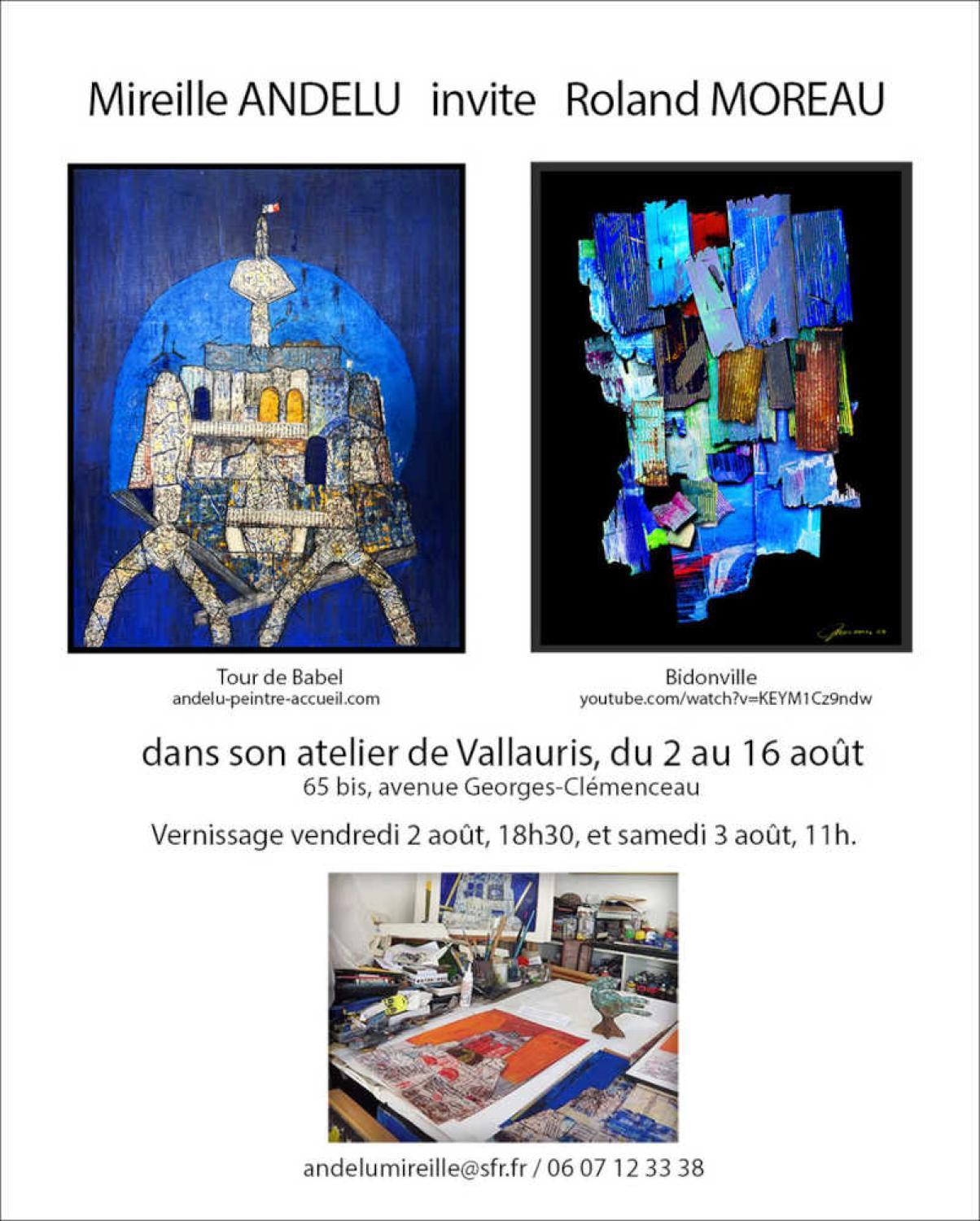 Mireille Andelu invite Roland Moreau à Vallauris