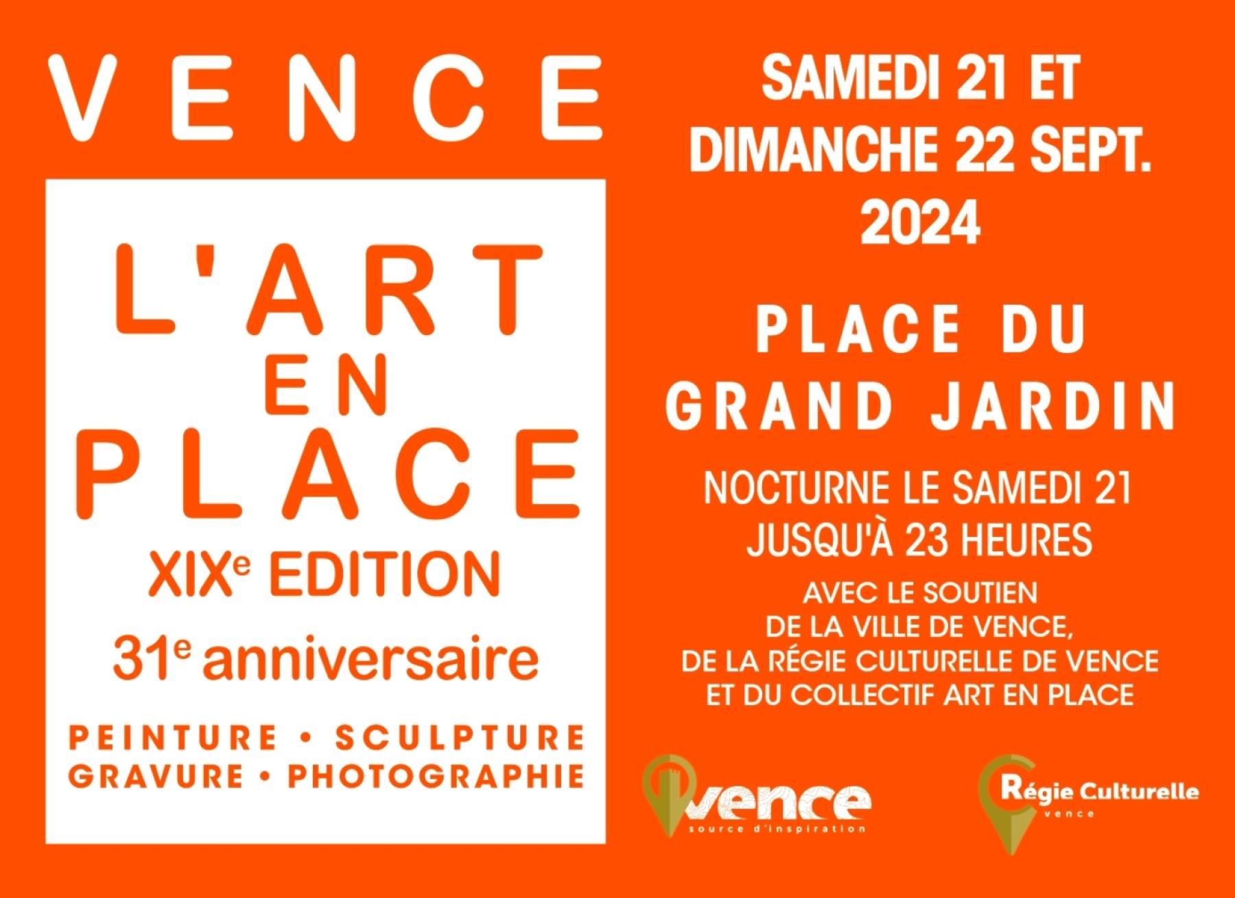 ROY Genevieve expose à l'ART en PLACE à Vence les 21 et 22 septembre 2024