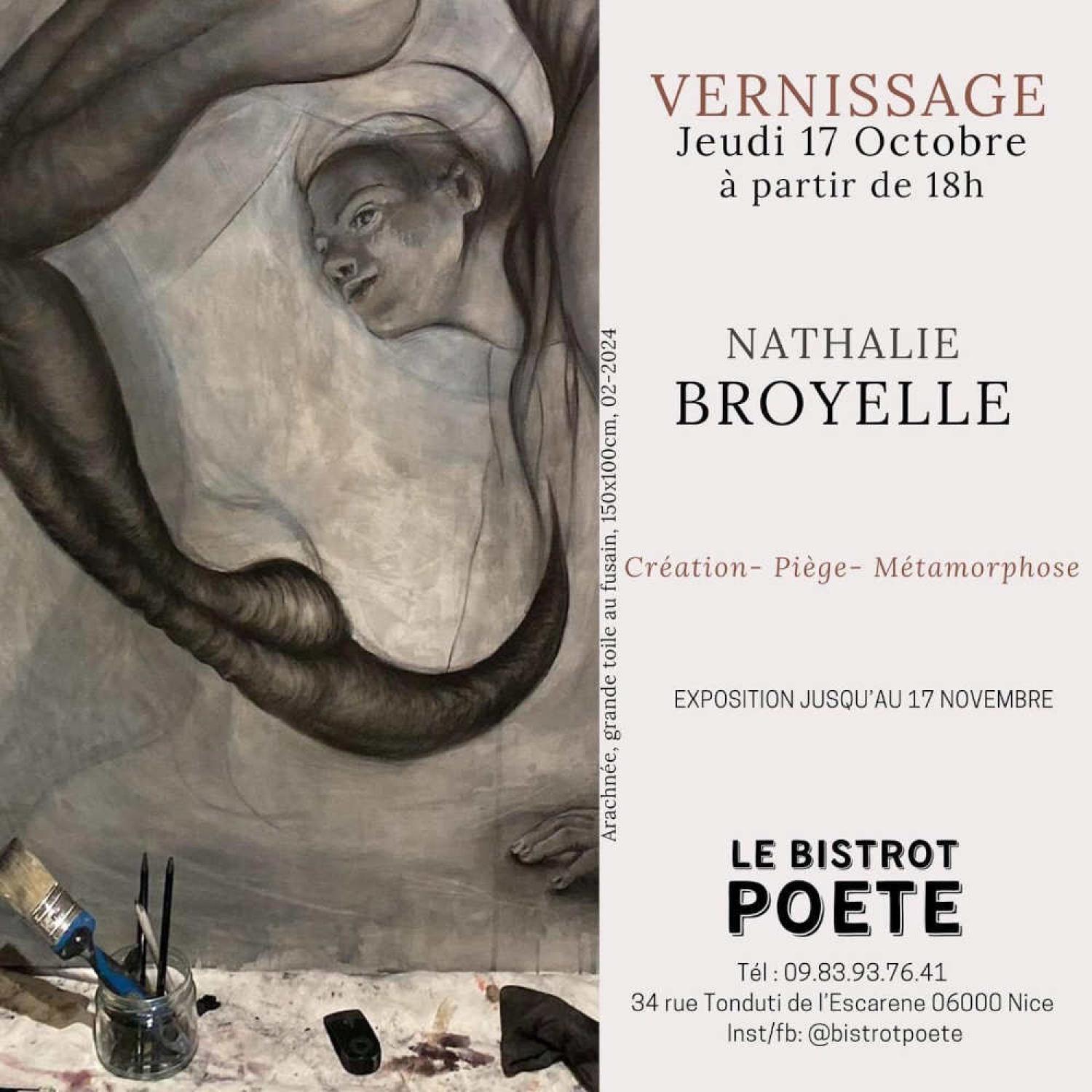 BROYELLE Nathalie expose au Bistrot Poete à Nice