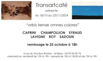 ROY genevieve invite le 25 octobre à la Galerie TRANSACAFE , Antibes