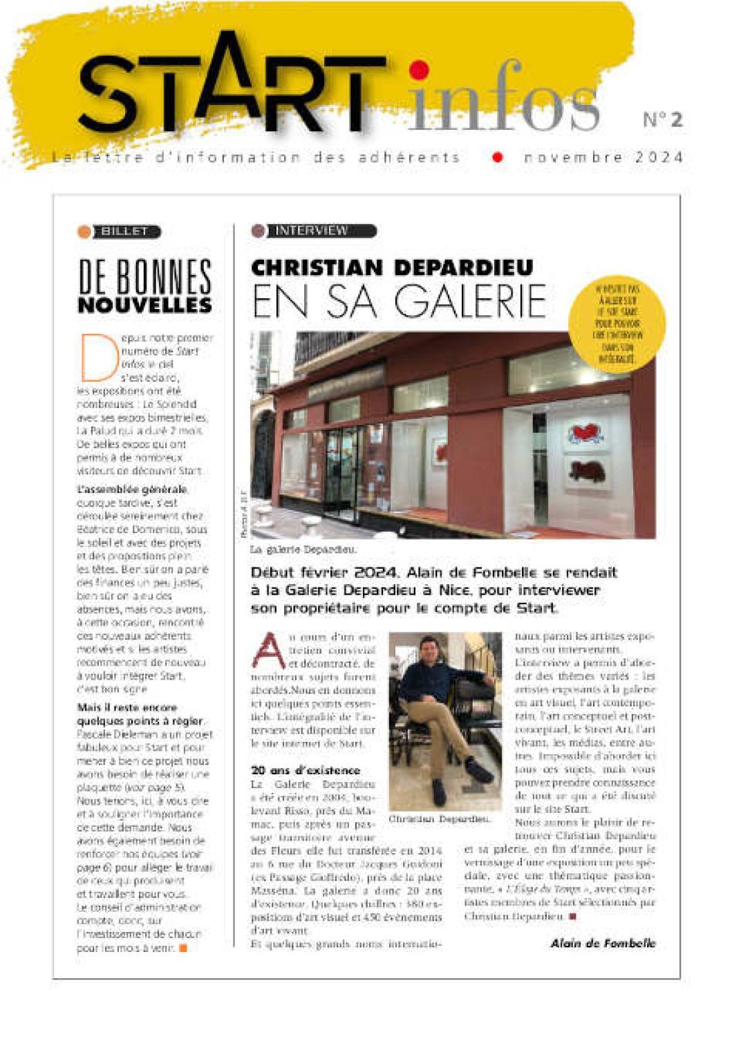 START INFOS N°2 Novembre 2024