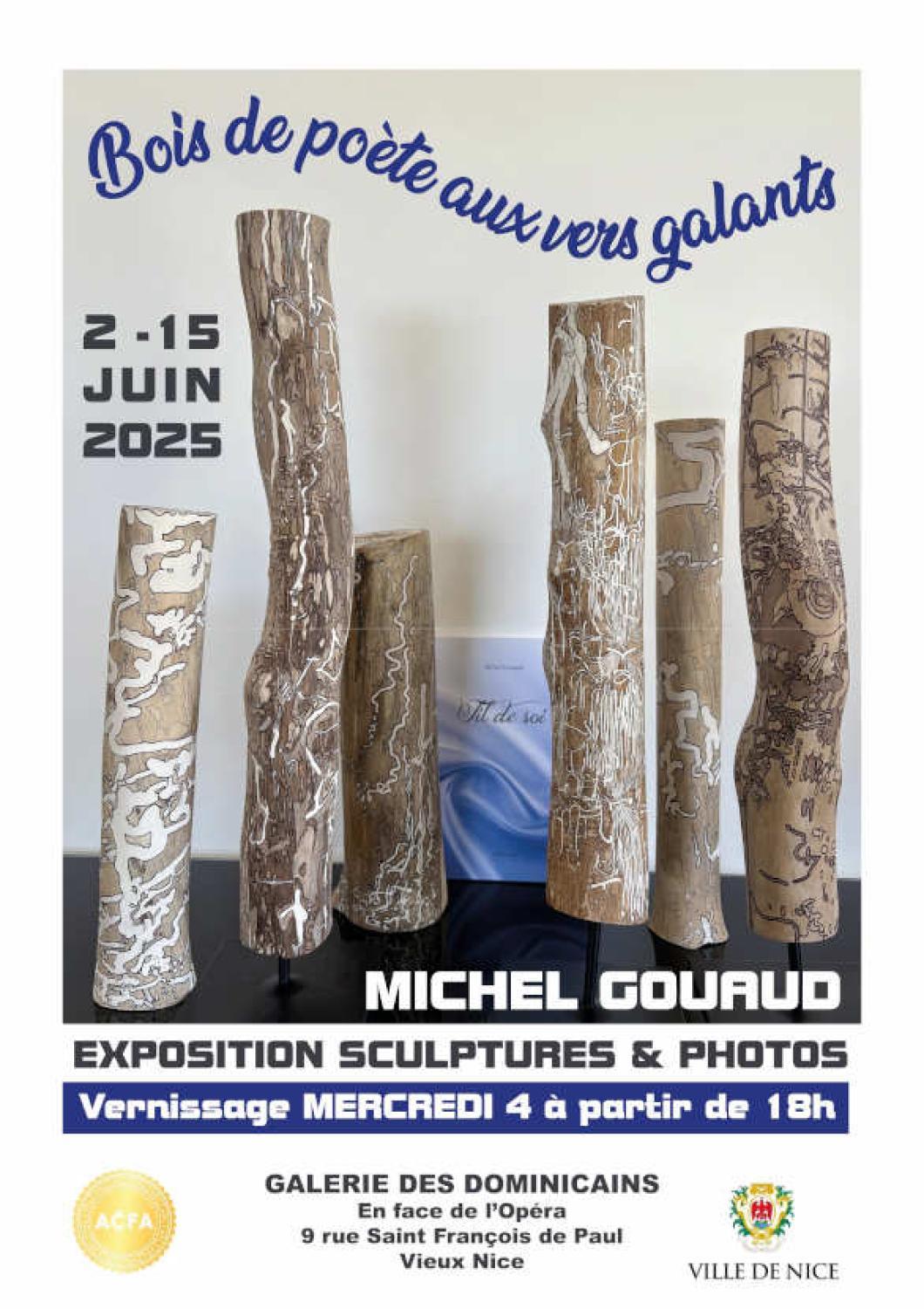 Michel Gouaud expose Galerie des Dominicains, à Nice, 2 juin 2025