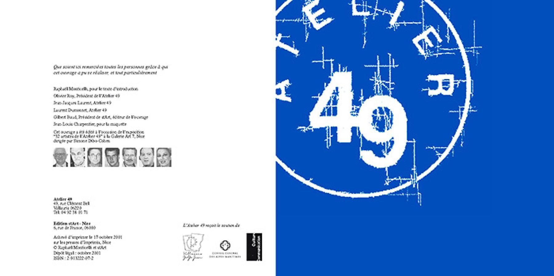 CATALOGUE : Atelier 49, octobre 2001.