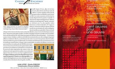 CATALOGUE : Vente aux enchères, Cannes 2007 